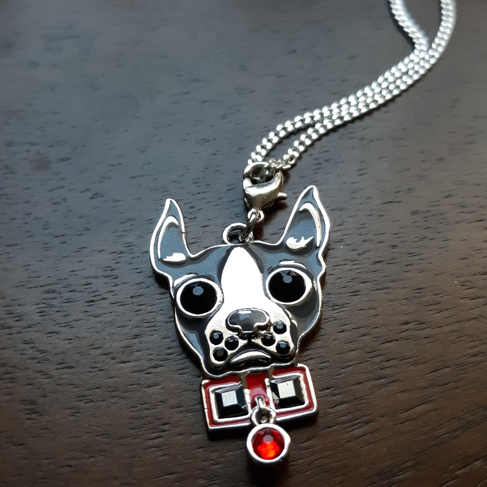 Swarovski Crystal with Silver.925 Chain Dog Charm